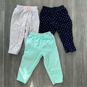 Carter’s 3-pack fleece pants (12M)